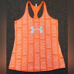 Womens orange under armour Tank top in good condition, no cracking on the logo!